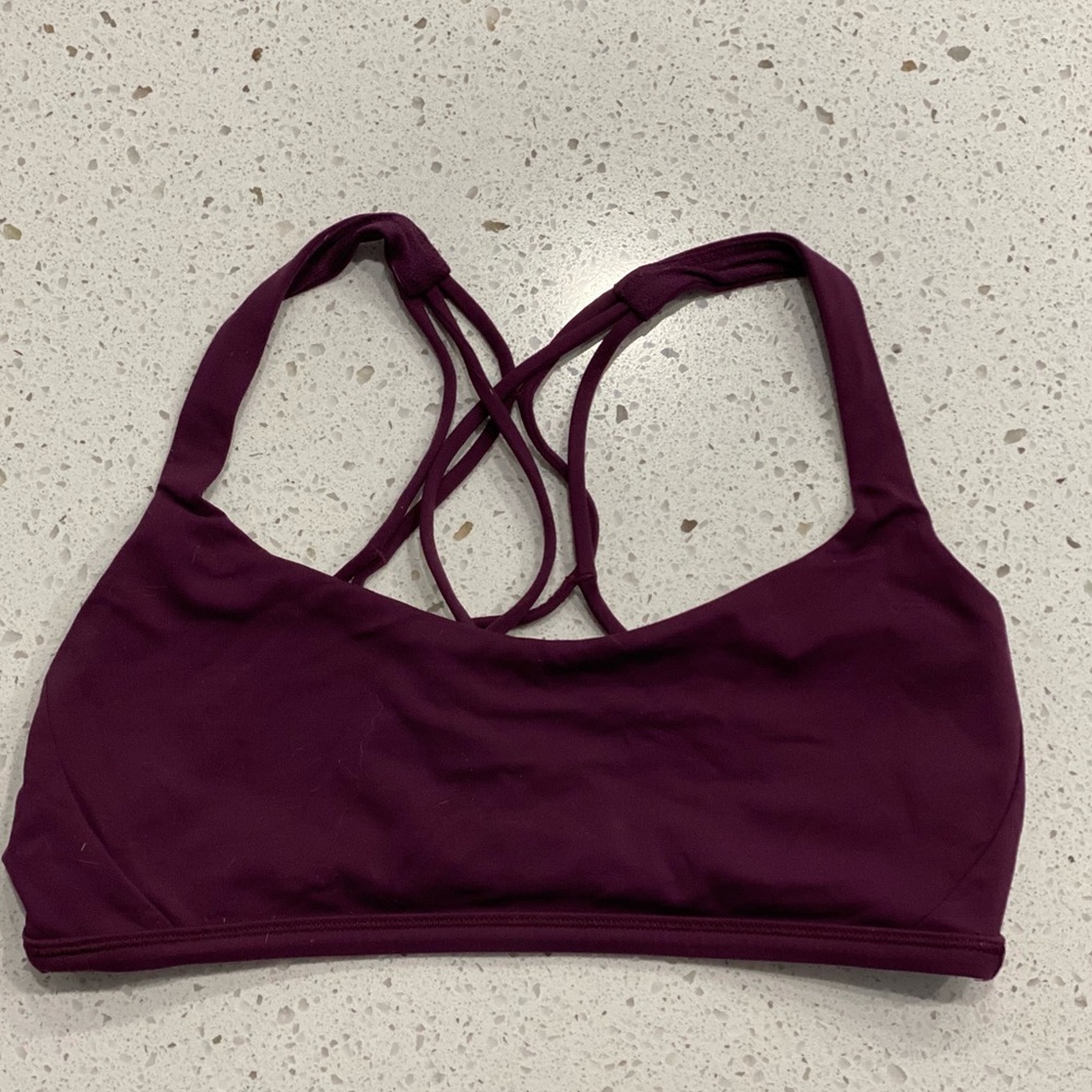 Lululemon unique strapped sports bra (plum color)